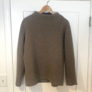 Vince Wool Cashmere Funnel Neck Sweater Brown/Gray Size S